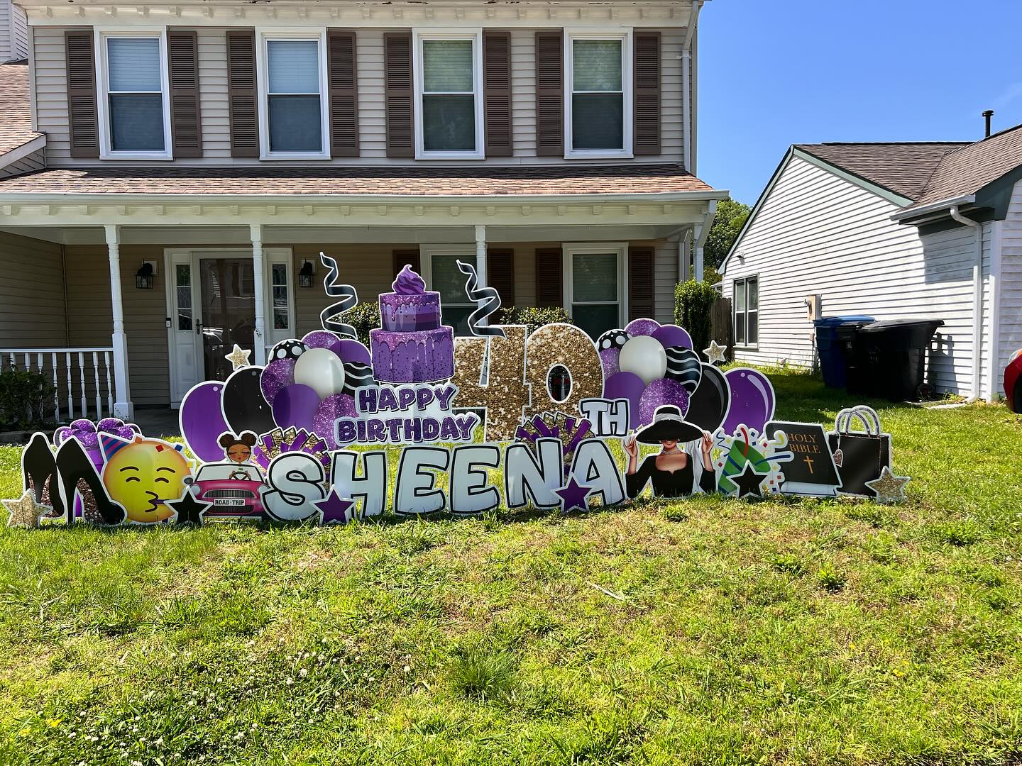 Nothing But Yard Love helped to celebrate another bday. Reserve your yard greeting….Birthdays, Graduations, or any occasion, we can help you celebrate. Visit us at https://www.nothingbutyardlove.com