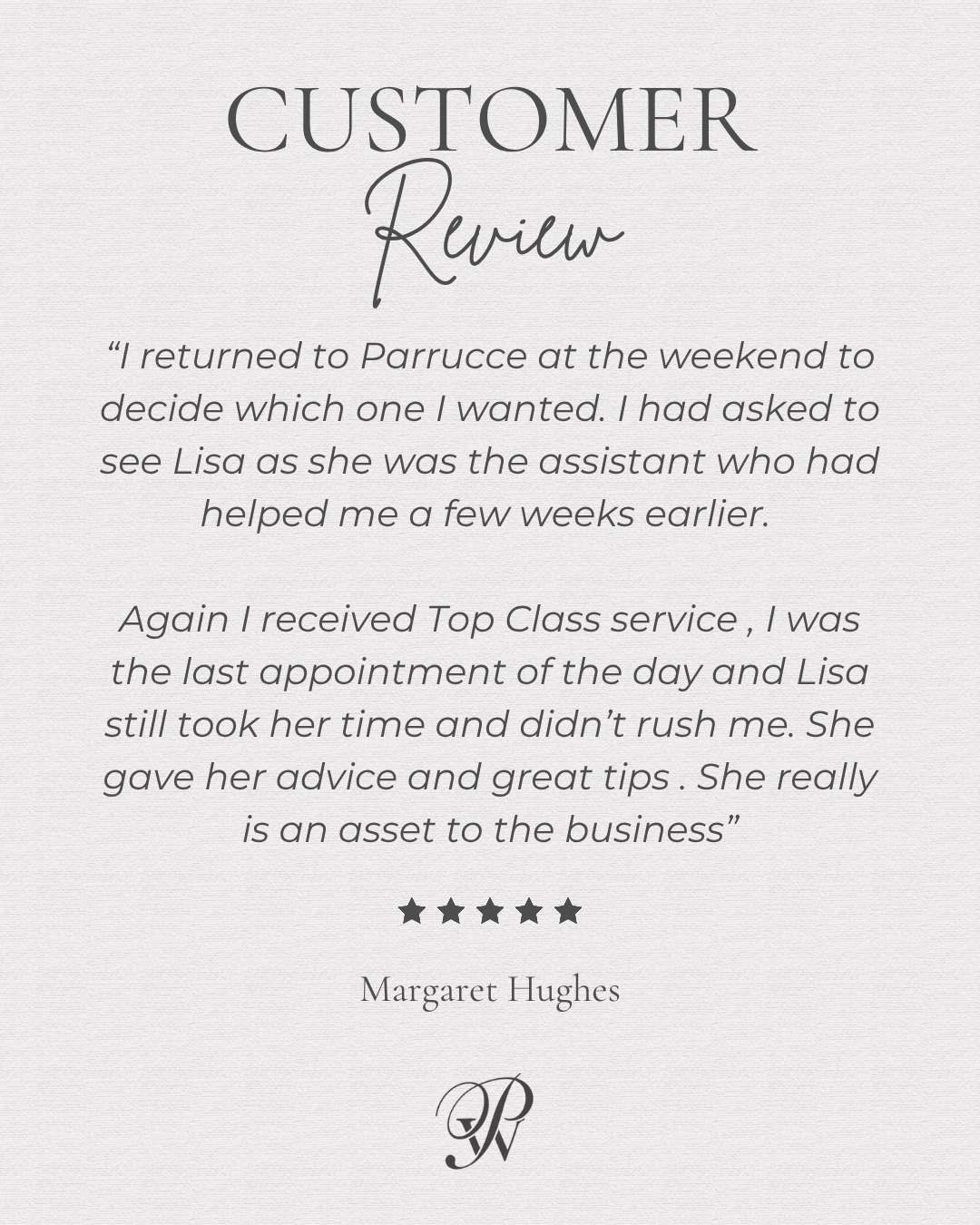 🤍 Client Review 🤍
It’s always lovely to hear feedback from our clients.
We would love if you were able to leave a review here or on google, of your own experience with us.
♡Thankyou ♡
#parrucchewigs #parrucche #wigsglasgow #wigshopsglasgow #nhswigsupplier #wig #wigshop #Hairlosscommunity #clientreview #clientfeedback #wigcustomerreview #wigsforwomen 🤍 Client Review 🤍
It’s always lovely to hear feedback from our clients.
We would love if you were able to leave a review here or on google, of your own experience with us.
♡Thankyou ♡
#parrucchewigs #parrucche #wigsglasgow #wigshopsglasgow #nhswigsupplier #wig #wigshop #Hairlosscommunity #clientreview #clientfeedback #wigcustomerreview #wigsforwomen