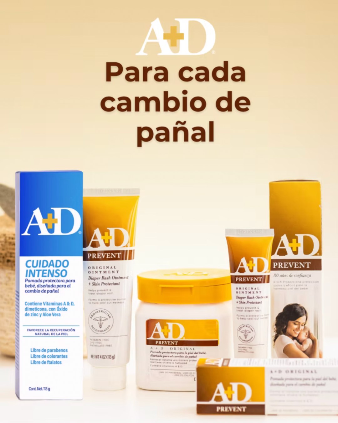 ¡La familia A+D está completa para acompañarte en cada etapa! 👶✨ Sabemos que cada cambio de pañal es diferente y por eso tenemos el aliado ideal para cada momento:
💙 Cuidado Intenso: La elección para cuando la piel de tu bebé necesita un extra de equilibrio y una recuperación natural. Con Óxido de Zinc y Áloe Vera.
🧡 Original Prevent: Nuestra pomada transparente de siempre, para ayudar a proteger y permitir que sigas viendo su piel en cada aplicación.
Ya sea para protección diaria o para un cuidado más profundo, ¡A+D te respalda! 🛡️🧴
¿Cuál es el favorito en tu pañalera? Cuéntanos en los comentarios. 👇
#FamiliaAmasD #CuidadoDelBebé #PielSana #MamáMexicana #CuidadoIntenso #AmasDOriginal