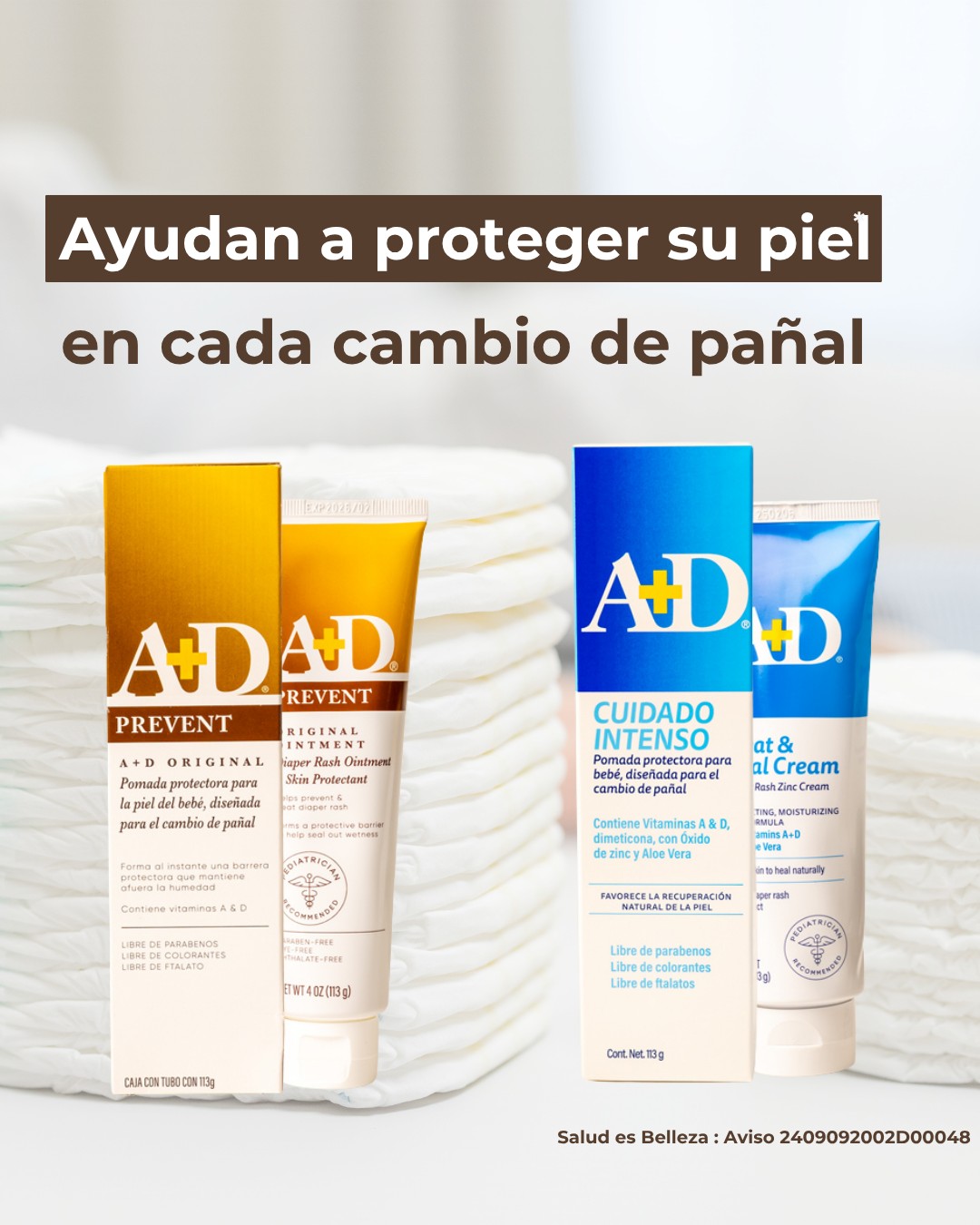¿Pomada A+D Original transparente con lanolina o A+D Cuidado Intenso blanca con aloe y óxido de zinc? 🤔🧴
A ver... ¿por qué quedarnos con una sola si podemos tener lo mejor de ambos mundos? ✨👶
Yo confieso que soy #TeamDeLasDos. Mi elección cambia por completo dependiendo del día, de la rutina y, sobre todo, de la alimentación de mi bebé (¡ya sabemos que esos días de probar nuevos alimentos cambian las necesidades de su pielcita! 🥑🍼).
💧 Días de A+D Original: Perfecta por su textura transparente con lanolina, ideal si me gusta ver su piel hidratada y con una barrera protectora invisible en el cambio de pañal diario.
🌱 Días de A+D Cuidado Intenso: Ideal cuando busco la frescura del aloe y la máxima ayuda a la protección del óxido de zinc en una textura blanca que, además, es súper fácil de lavar.
Al final, ¿el combo perfecto existe para cuidar su bienesta? 🛡️💛
Y tú, ¿de qué team eres? ¿Blanca, transparente o también amas tener las dos en tu cambiador? 👇💬
#CuidadoDelBebé #PielDelicada #EsencialesDeBebé #RutinaDeBebé #MomentoCambiador #CosmeticaInfantil #ProteccionYSuavidad