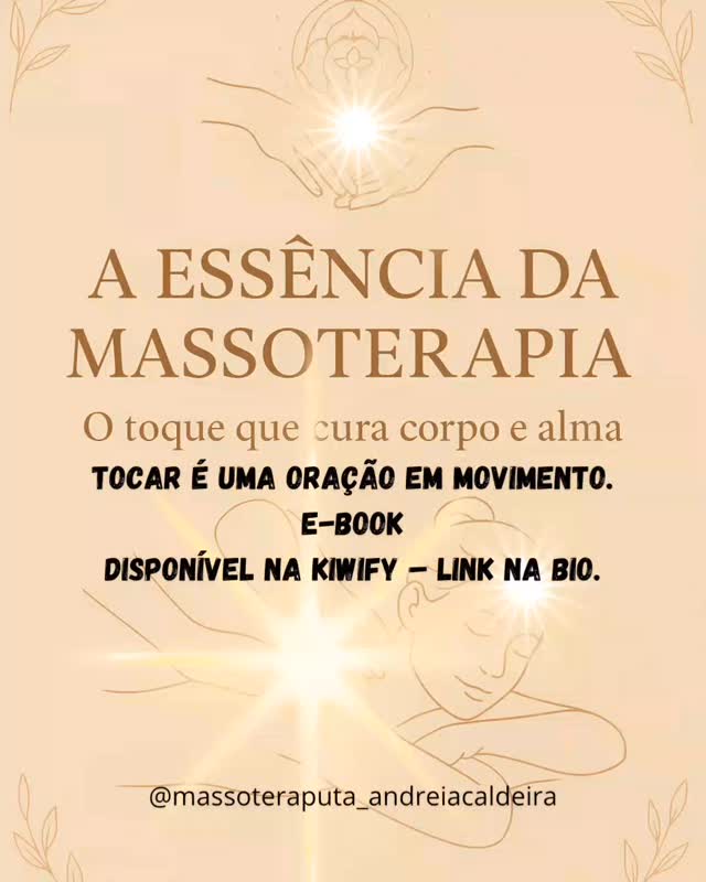 “A Essência da Massoterapia” é um mergulho profundo no poder do toque consciente.
Mais do que uma técnica, a massoterapia é uma jornada de cura, energia e autoconhecimento — onde quem cura também é curado.
Neste eBook, Andreia Caldeira convida você a descobrir a história, os princípios e a espiritualidade por trás dessa arte milenar, em uma linguagem moderna, suave e transformadora.
Um guia essencial para quem sente o chamado de cuidar, servir e tocar almas com amor.
Clica no link da Bio ou me chama no privado
#massoterapia #massoterapeuta #bemestar #qualidadedevida #terapeuta #terapeutaholística
