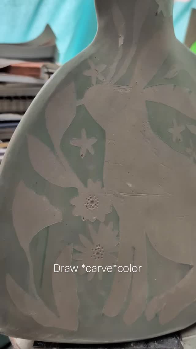 #WIP Can't wait to glaze this and see how it looks with some Spring blooms!