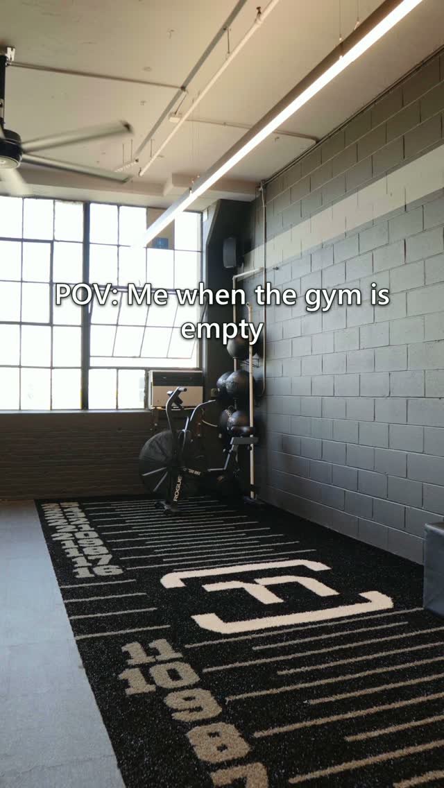 Empty gym, full effort.