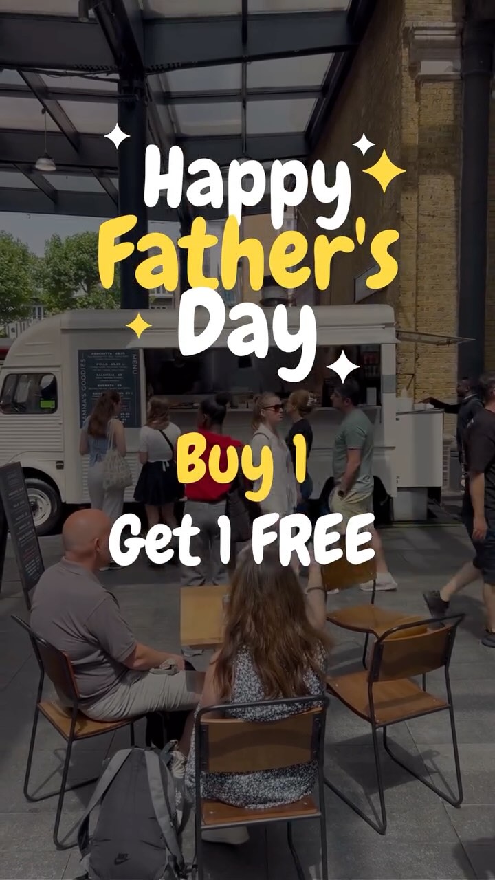 This Father’s Day, treat Dad — and yourself — to Buy 1 Get 1 FREE at Mamma’s Goodies!
To claim:
✅ Follow us on Instagram
✅ Like & Save this post
✅ Visit us at Spitalfields Market
👉 Show us and get your FREE panino on the spot!
Let’s celebrate the father figures in a feel-good way.
Limited time only, don’t miss it!
#FathersDay #MammasGoodies #FeelGoodFood #SpitalfieldsMarket #PaniniForPapa #LondonEats #FatherFigureFeast