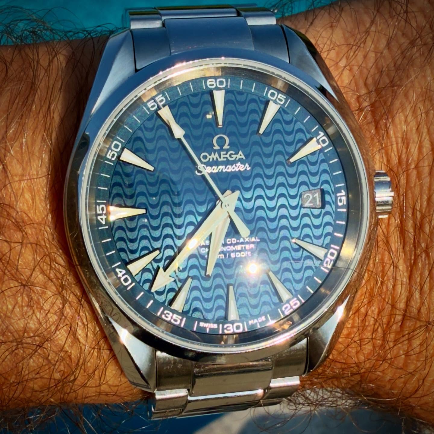 Omega Seamaster Aqua Terra
Blue Wave dial with 18k index and hands
Ref # 231.10.42.21.03.006
Zero US Comps
#omega #omegaseamaster #omegaaquaterra #bluewave #omegawatch #omegawatches