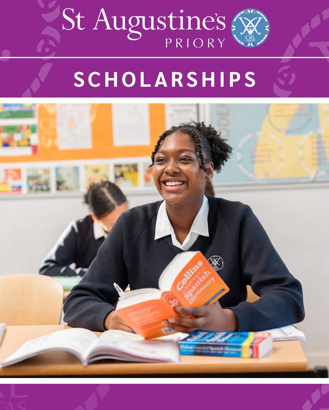🎓 Thinking about a St Augustine’s Priory Scholarship?
If your daughter is interested in joining our school, we offer a range of scholarships for entry at 11+, 13+, 14+ and 16+. 
Scholarships reward academic excellence, sporting talent, or achievement in modern languages, drama , music and more. They are a fantastic way to be part of our vibrant school community! 🌟
🗓 11+ Admissions – Key Dates for Year 7 Entry:
* Registration deadline (Year 7 Consortium Assessment): Friday 7th November 2025 📋
* Entrance Test: Friday 28th November 2025 ✏️
* Selection Day: Tuesday 6th January 2026 🏫
🏆 11+ Scholarships:
* 11+ Sport Scholarship Application Deadline: Friday 31st October 2025 ⏰ (2:00pm)
* 11+ Academic & Other Scholarship Application Deadline: Friday 21st November 2025 📚
* 13+ Sport Scholarship Application Deadline: Tuesday 4th November 2025 ⚽
* 14+ Modern Languages Scholarship Application Deadline: Friday 21st November 2025 🌍 
* 16+ Scholarship Application Deadline: Friday 31st October 2025 🎓
⚠️ External candidates must register before applying for any scholarship.
📄 How to Apply for a Sport Scholarship: 
Submit a Registration Form first, followed by the Scholarship Application Form by the relevant deadline.
🔗 Full information & online forms: https://www.sapriory.com/admissions/scholarships-and-bursaries Image