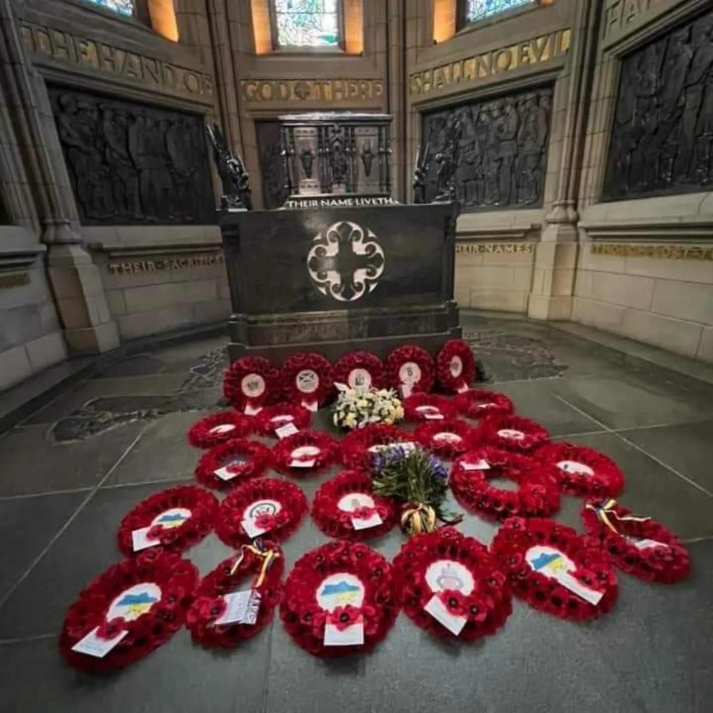 They shall grow not old, as we that are left grow old:
Age shall not weary them, nor the years condemn.
At the going down of the sun and in the morning, We will remember them