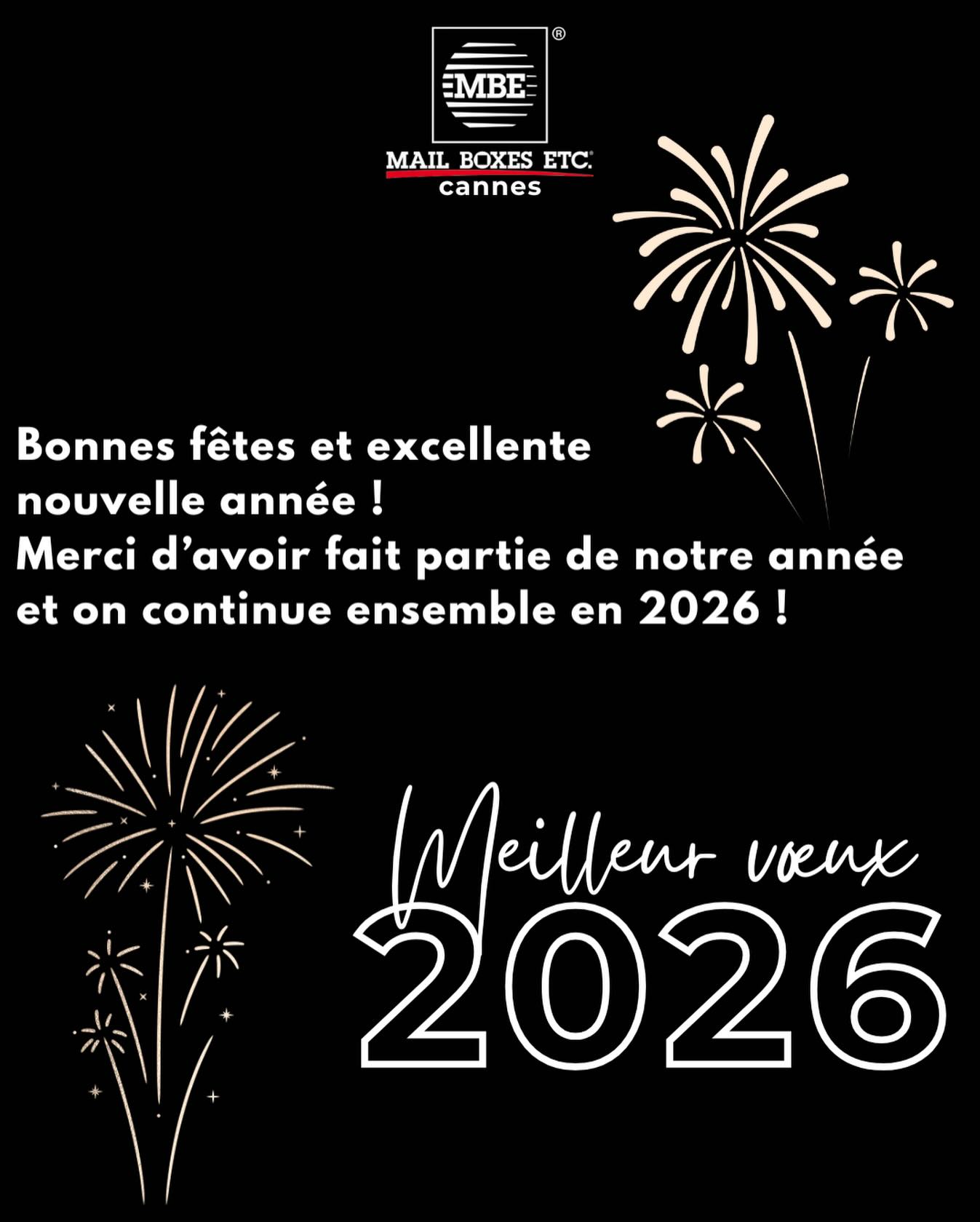 En cette période de fêtes, nous souhaitons vous adresser tous nos remerciements pour votre confiance et votre fidélité tout au long de l’année 🤝✨
Ce fut un plaisir de vous accompagner et de partager ces moments avec vous 😊
#joyeusesfetes #bonnesfêtes #nouvelleannee #meilleursvoeux #mailboxesetc 🎁✨