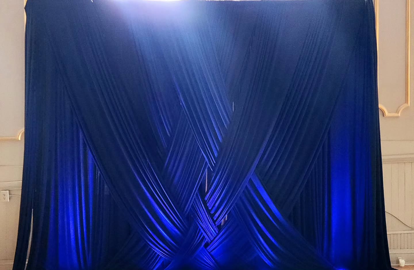 Swag pipe and drape backdrop at @dickens.opera.house