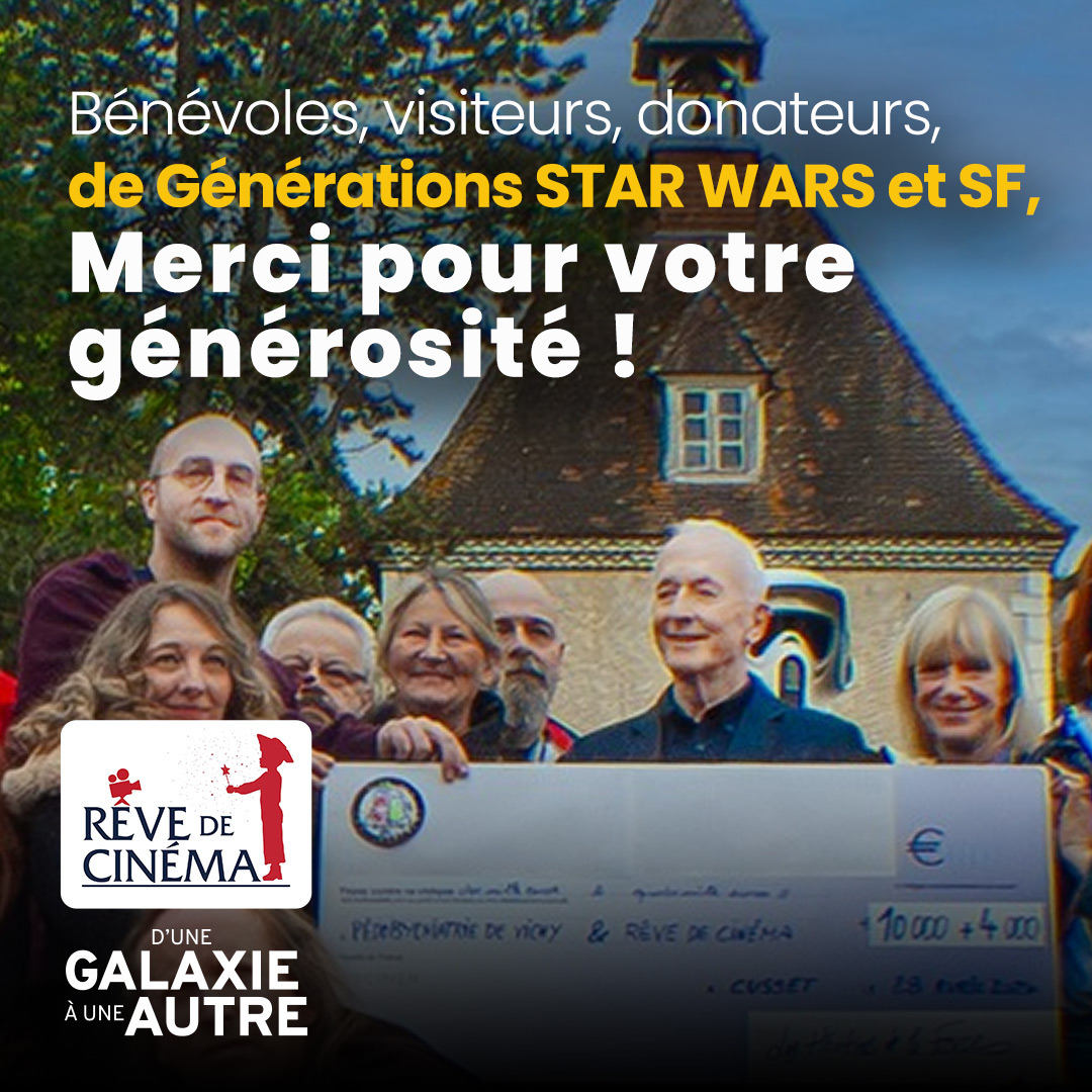 Merci à tous les bénévoles, visiteurs, donateurs de @genstarwars ainsi qu'à @anthonydanielsofficial pour le soutien à @revedecinema #starwars #charity #GenSW2024