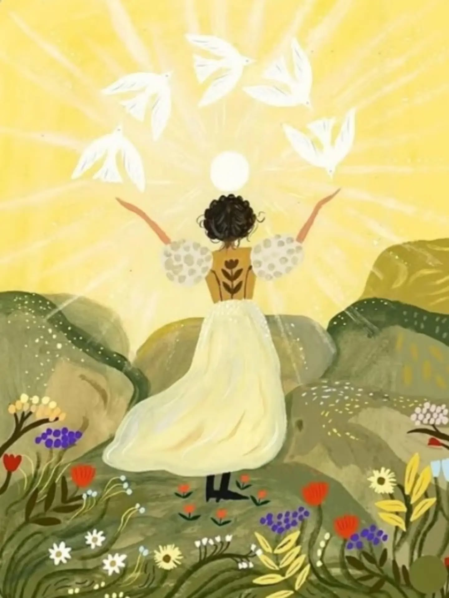 The Summer Solstice is with us - the longest day of the year, a time for light and optimism. This is an opportunity to re-engage with the natural world and take respite from the overwhelm of the modern structures of humanity, from technology to our political landscape.
By rooting ourselves back into the rhythm of the seasons, and marking the passage of the sun across the sky, we echo those who came before, taking our place as a link between the past and the future. For a short moment we can allow the daily pressures to melt away, as we glimpse the wider context of our existence.
By marking the seasonal changes we also bookmark the passage of time in our own lives. It becomes a memory touchstone, to reach out to as we remember where we’ve been (metaphorically and physically), where we are and where we’re going to.
So press pause, allow yourself to be absorbed back into the rhythms of the natural world, take note of the turning of the year. Do something different, something you’ll remember in the years to come, even if that’s a long walk on the Heath, without your phone, fitness tracking device, digital watch etc. etc. etc.… I dare you…
Much love.
Beautiful art by @tijanadraws