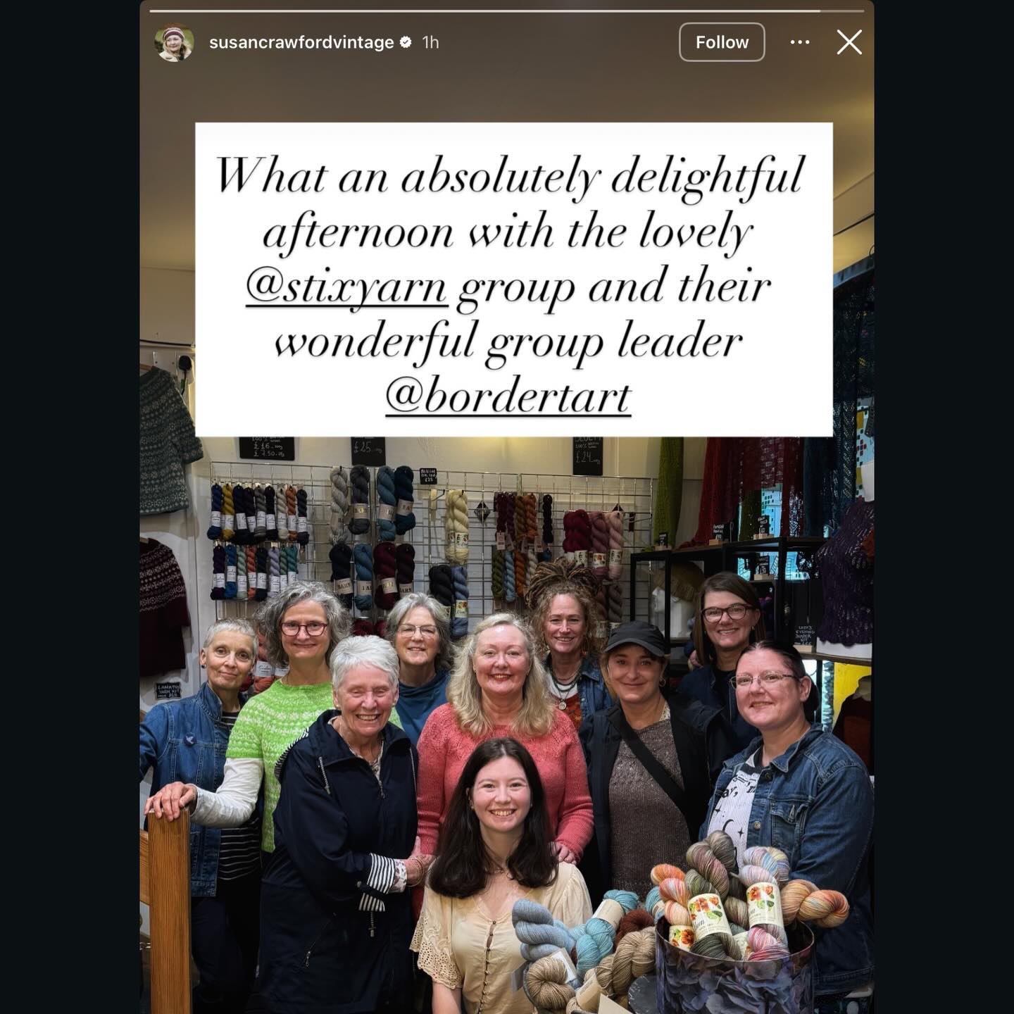 🧶🧶🧶
It was indeed a delightful afternoon!
Thank you, Assa Marra family, we had a very fine time 🤗
@susancrawfordvintage
@rowantreetravel
#tartontour
#woollyadventures 🧶🧶🧶
It was indeed a delightful afternoon!
Thank you, Assa Marra family, we had a very fine time 🤗
@susancrawfordvintage
@rowantreetravel
#tartontour
#woollyadventures