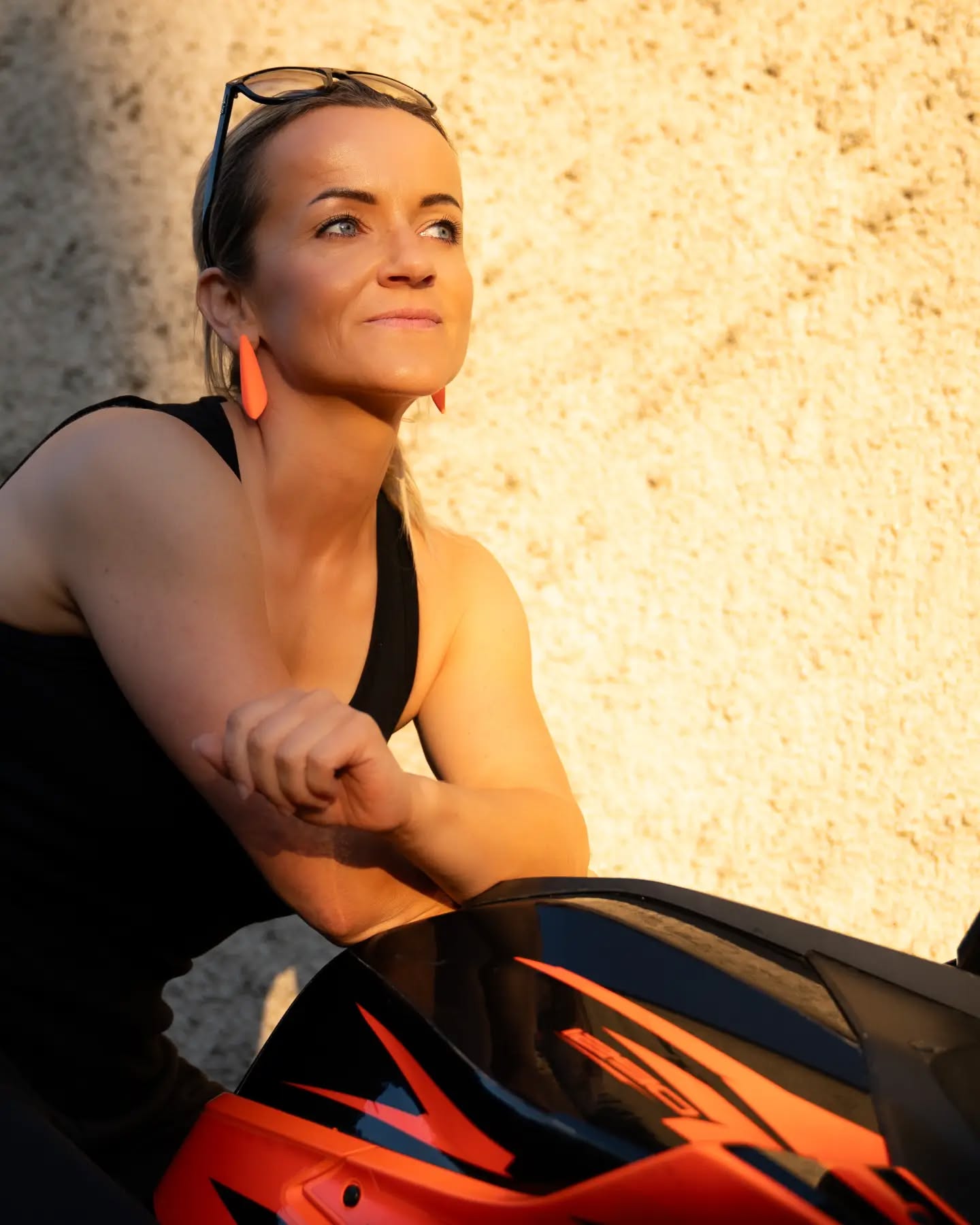 Sometimes the best shoots aren’t planned.
I saw my brother’s bike and immediately thought — this needs my orange earrings. 🧡
One of my personal favourites, a little golden-hour light, black, orange… and suddenly we had a whole mood.
No plan. Just an idea that felt right.
That’s often where the best things begin.
Ané Design
Wear the feeling.