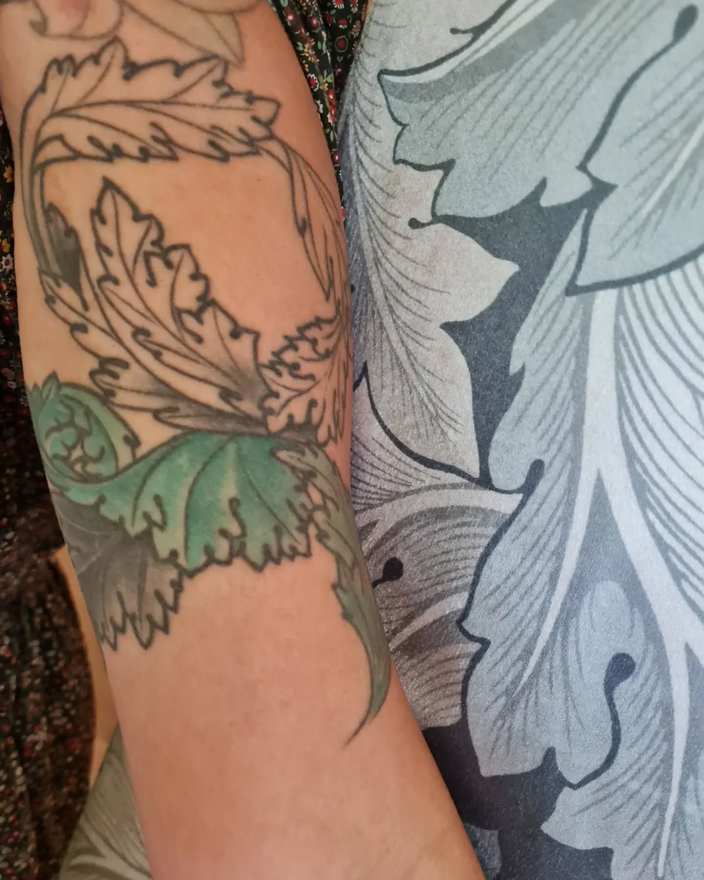 A beautiful meet-up with Sherene from @circularflowuk earlier this week - you know it's a good fit when you share bodyart with the William Morris aesthetic 💚
Watch this space.