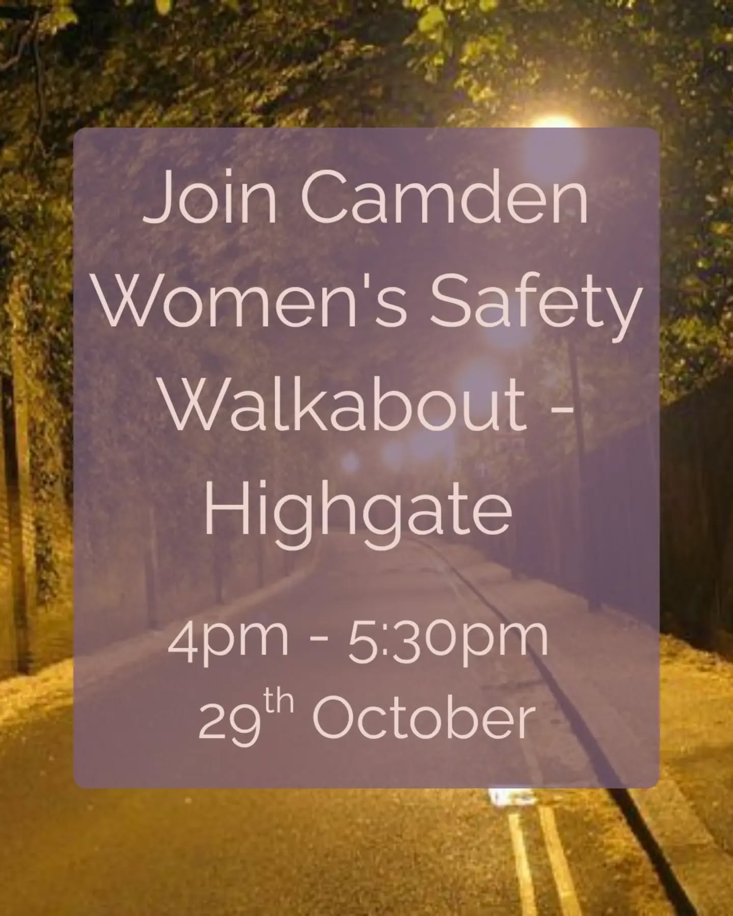 The Camden Community Safety Team are organising a women's safety walkabout on Thursday 29th October, in the Highgate area.
They want to:
⭕️ Look at locations that feel unsafe.
⭕️ Find out about women’s safety concerns or incidents experienced
⭕️ Understand any other general community safety concerns we have
Our feedback is key as it serves to inform the route of the walkabout, as well as improving community safety for those living, visiting, and working in Camden.
If you'd like to feedback comments or take part in the walkabout, then feel free to comment beneath or DM us, and we'll pass this onto The Camden Community Safety Team.
Please note this is specifically regarding the Highgate ward (see second image).