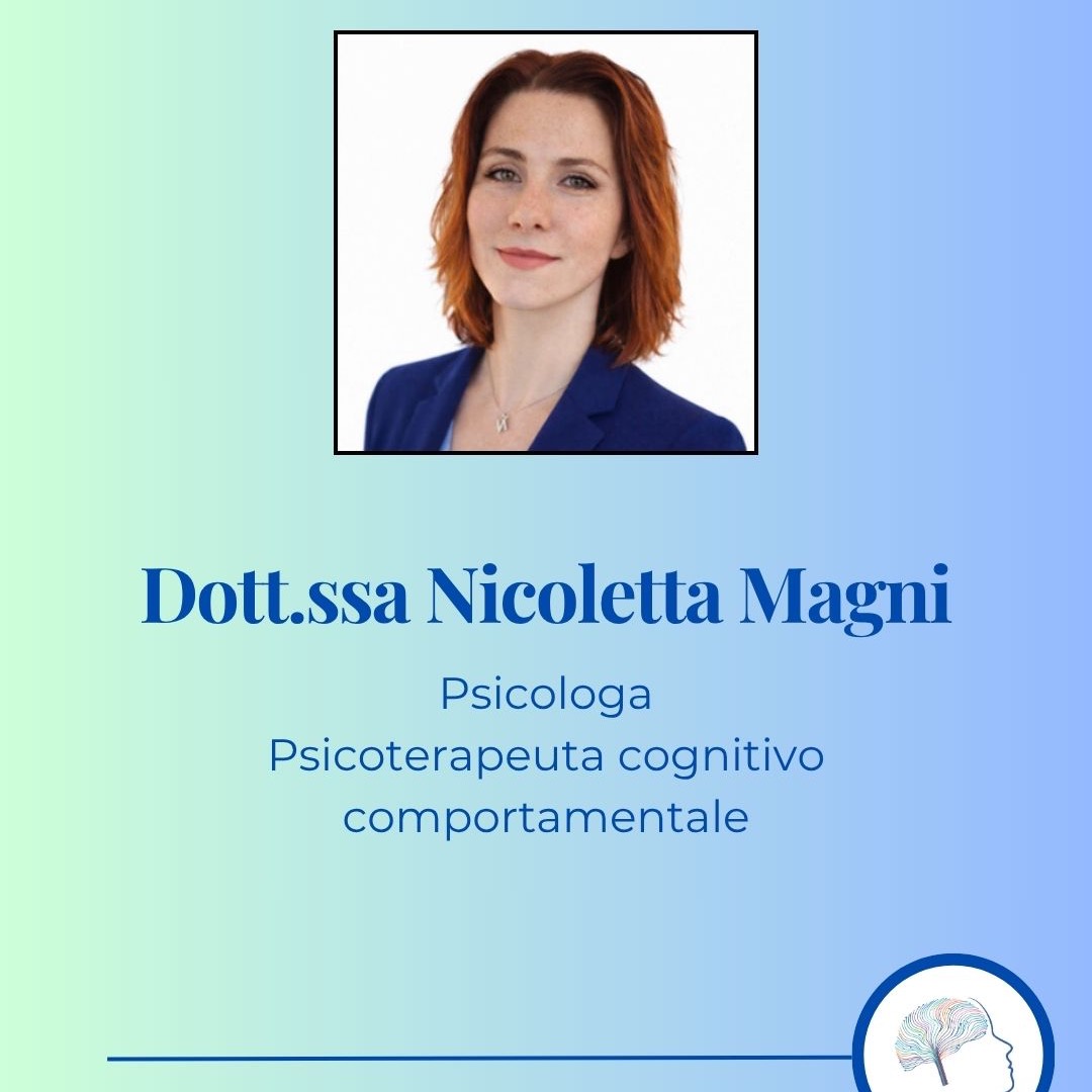 Conosci il nostro team 💙
La Dott.ssa Nicoletta Magni è psicologa e psicoterapeuta cognitivo comportamentale. Laureata in Psicologia all’Università di Firenze, si è specializzata in Psicoterapia Cognitivo-Comportamentale.
Ha svolto attività clinica, psicodiagnostica e di ricerca, tra gli altri, presso l’Azienda Ospedaliera Universitaria Meyer. In ambito psico-socio-sanitario si è occupata di stimolazione cognitiva per persone con demenza, psicoeducazione e sostegno ai caregiver.
Riceve a Comnetomentere
📍 Viale Montegrappa 13, Prato
📲 Per informazioni o per prenotare un primo colloquio: www.comnetomentere.it
#conosciilteam #comnetomentere #psicoterapia #CBT #caregiver #salutementale #Prato